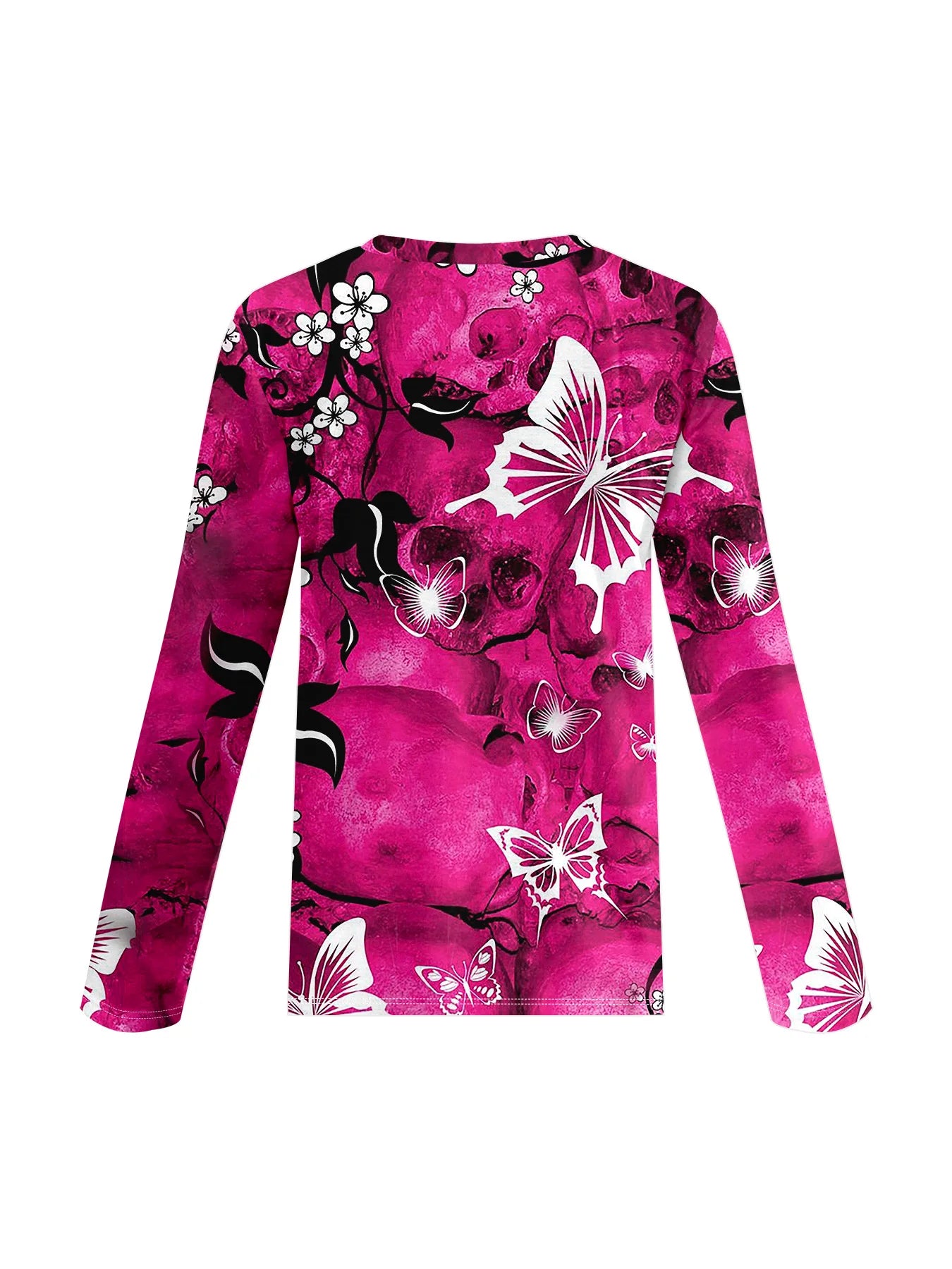 2025 Autumn and winter new fashion round neck long sleeve printed elegant casual loose hoodie