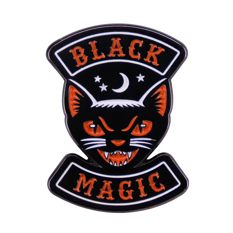 NEW Gothic Enamel Pins Halloween Terror Metal Brooch Send Friend Fans Boutique Medal Gift Fashion Anime Badges Collecting