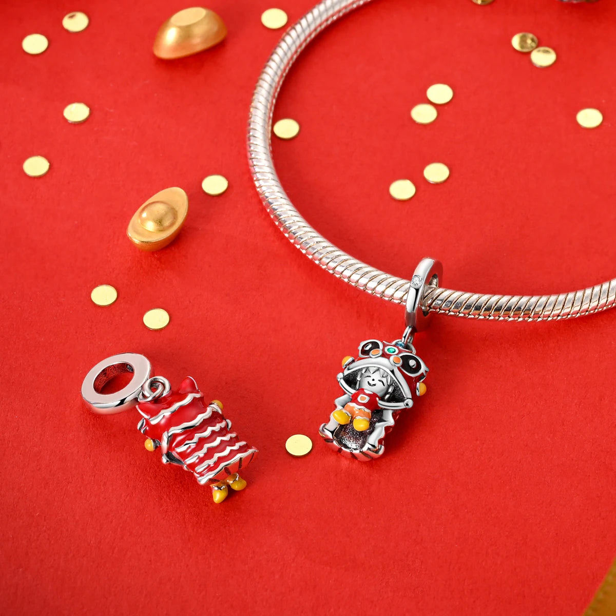 New Fireplace Snowman Sweater Sweet Romantic Christmas Winter Theme Charms Beads Fit Pan 925 Original Bracelets DIY Fine Jewelry