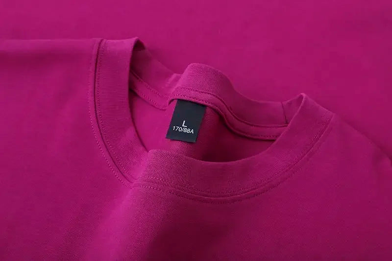 600grams 100% Cotton Men Oversized Heavyweight T Shirt Summer Women Short Sleeve Top Casual Men's Tees