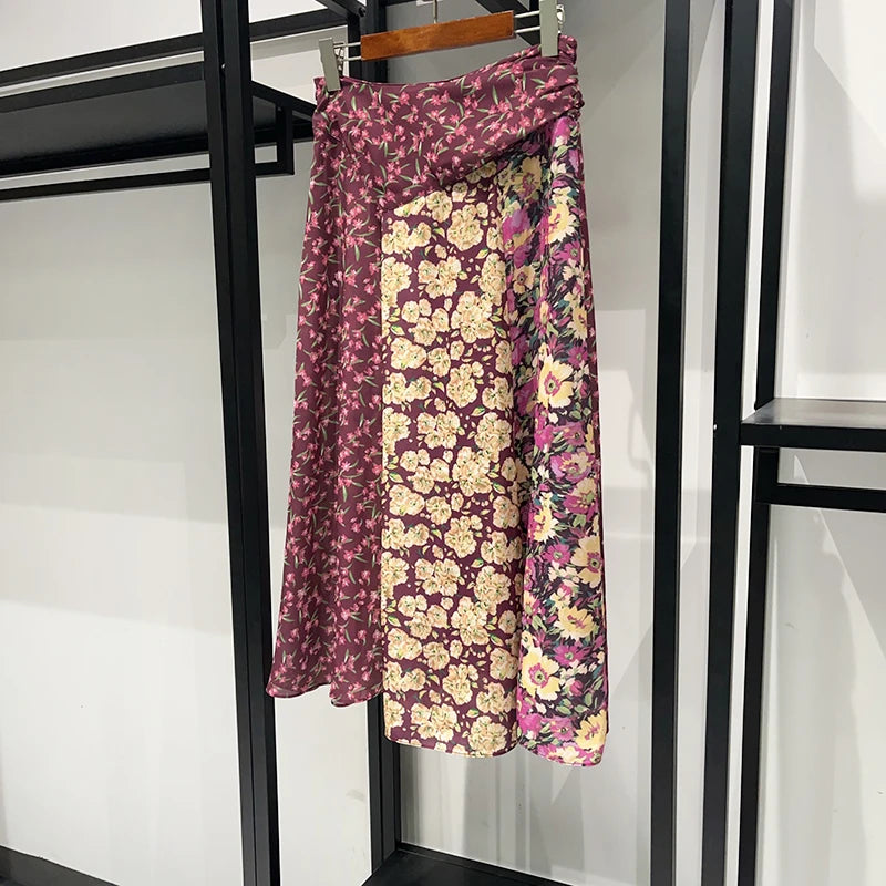 Waist Hollow out Women's Long Dress Deep V Short Sleeve 2025 Summer Lady Floral Printed Robe