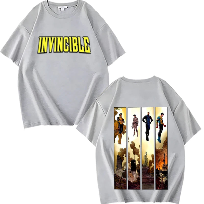 Invincible Variants Comfort Color Invincible vs Conquest T Shirt men women Oversized 100% Cotton Summer manga Unisex print tops