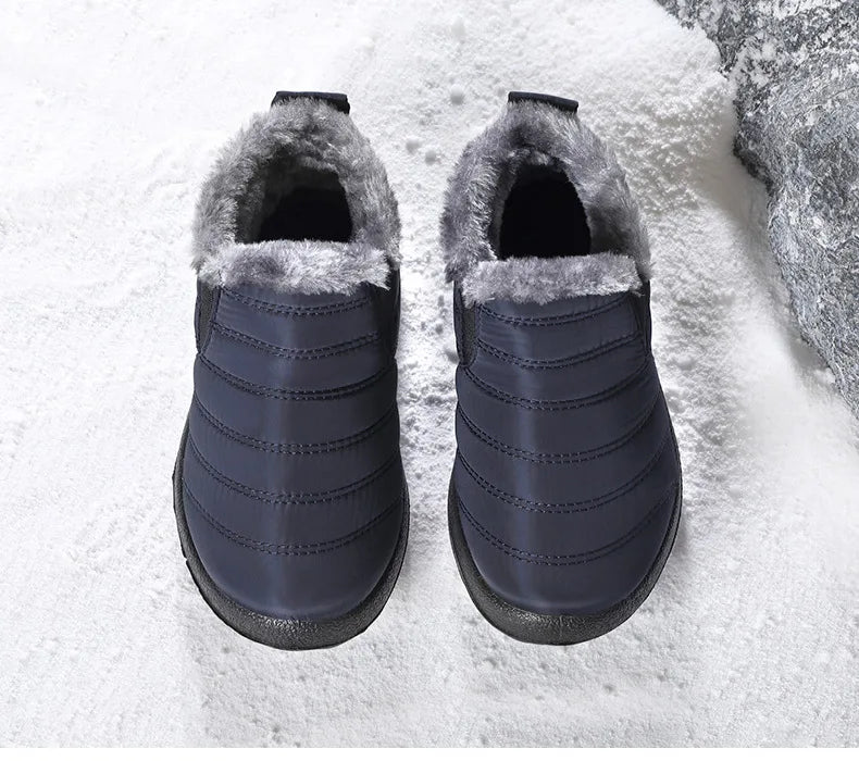Men's Sneakers Warm Winter Sneakers With Fur Shoes Man Casual Sneaker Slip On Winter Shoes For Men Loafers 2025 Casual Shoes