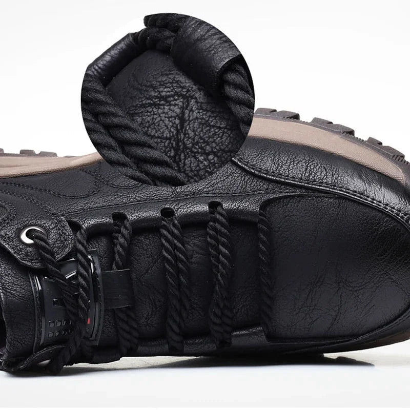 Lightweight Odor-proof Outdoor Wear-resistant Non-slip Hiking Shoes Men Leather PU Casual Shoes Men's Sports Shoes Zapatillas