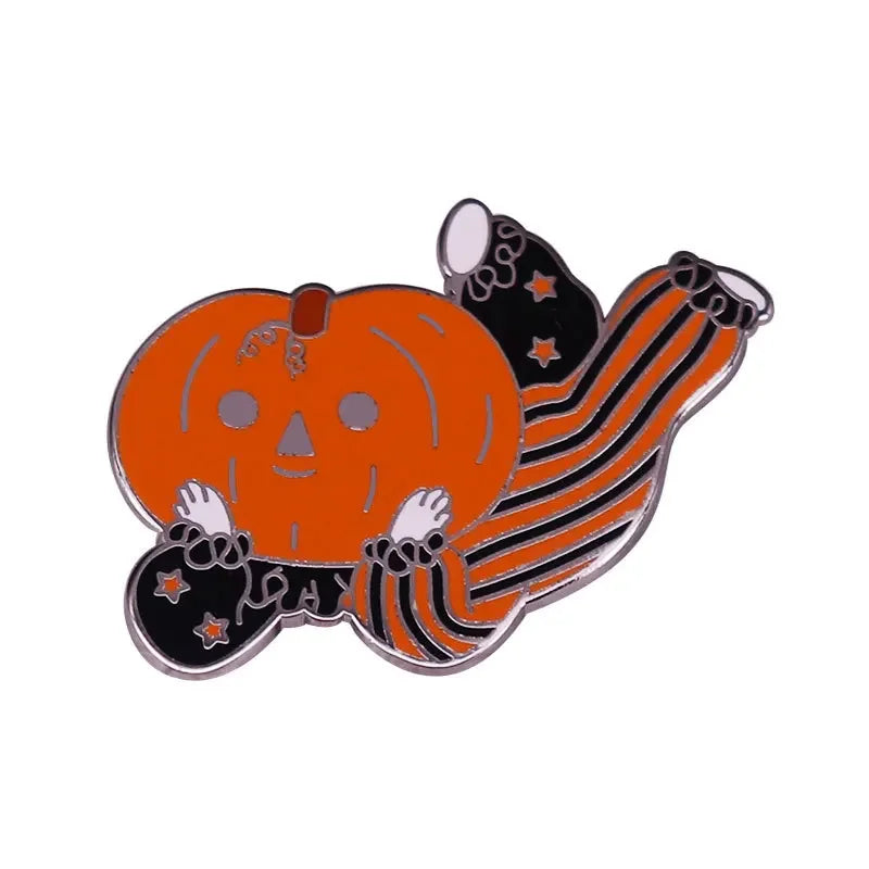NEW Gothic Enamel Pins Halloween Terror Metal Brooch Send Friend Fans Boutique Medal Gift Fashion Anime Badges Collecting