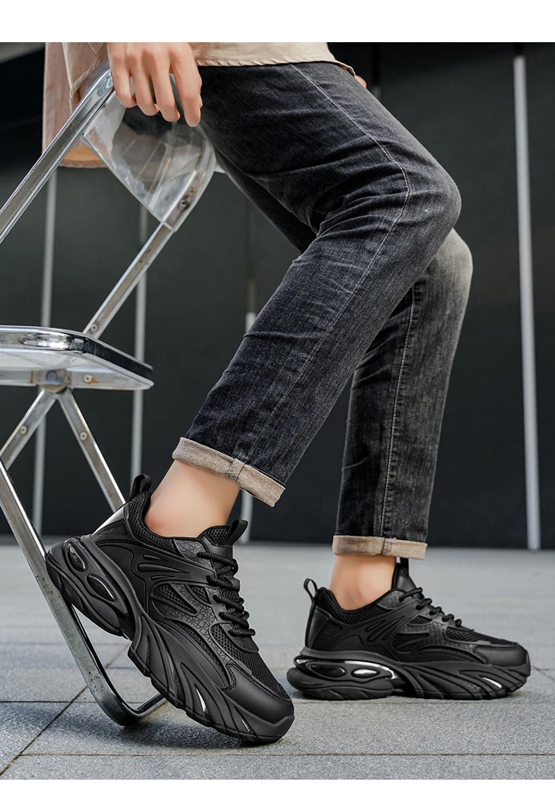 Men's light breathable casual sports shoes four seasons new soft sole anti-slip fashion outdoor running shoes students sneakers