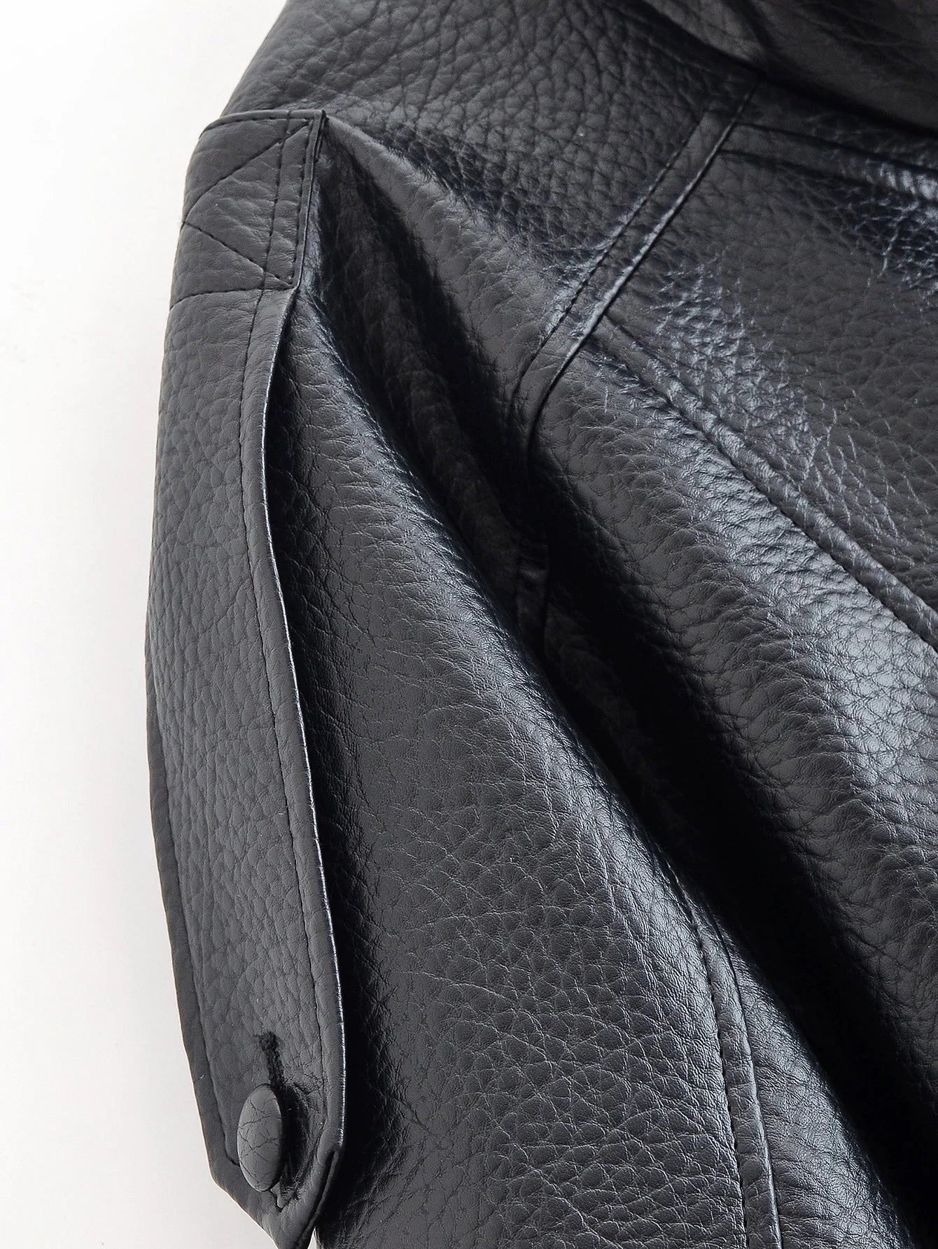 HH 2025 Autumn Women Pu Leather Jacket Vintage Solid Loose Long Sleeve Zipper Turtleneck Coat Casual Office Lady Outerwear