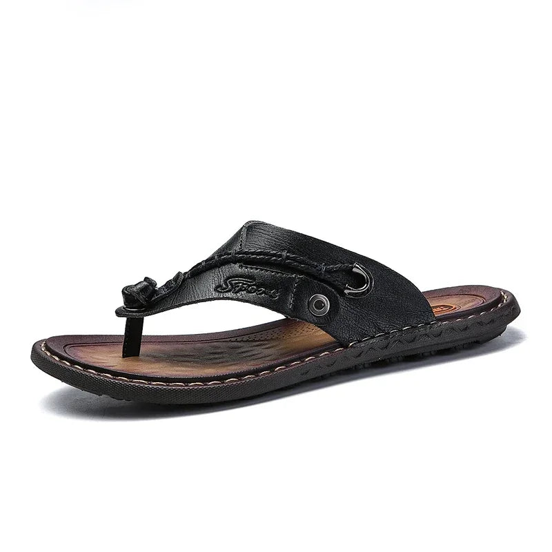 Men Handmade Braided Rope Flip-flops Mixed Colors Low Gang Summer Casual Outdoor Breathable Beach Shoes Non-slip Oxfords Slides