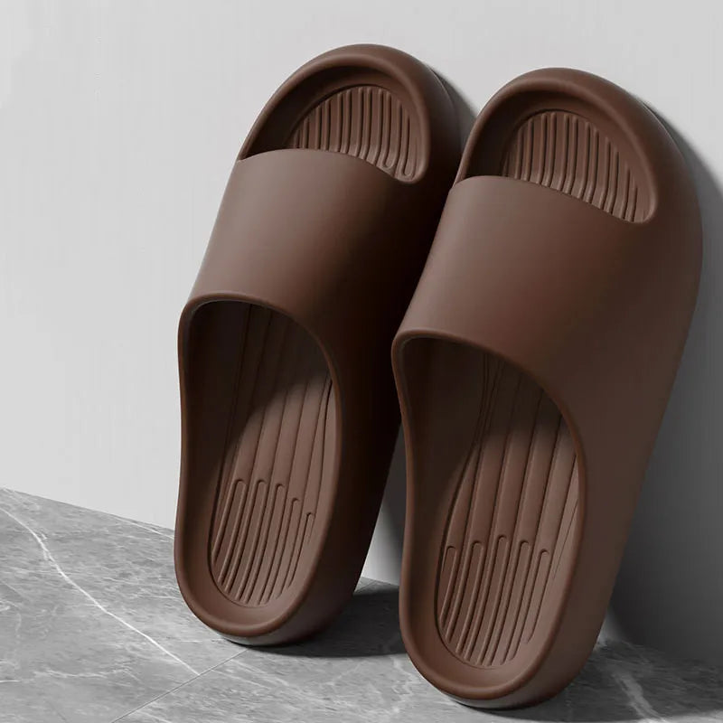 Big Size 50 51 New Summer Women's Slippers Men's Bathroom Flip Flops Concise Solid Color Shoes Home Non Slip Flats Beach Sandals