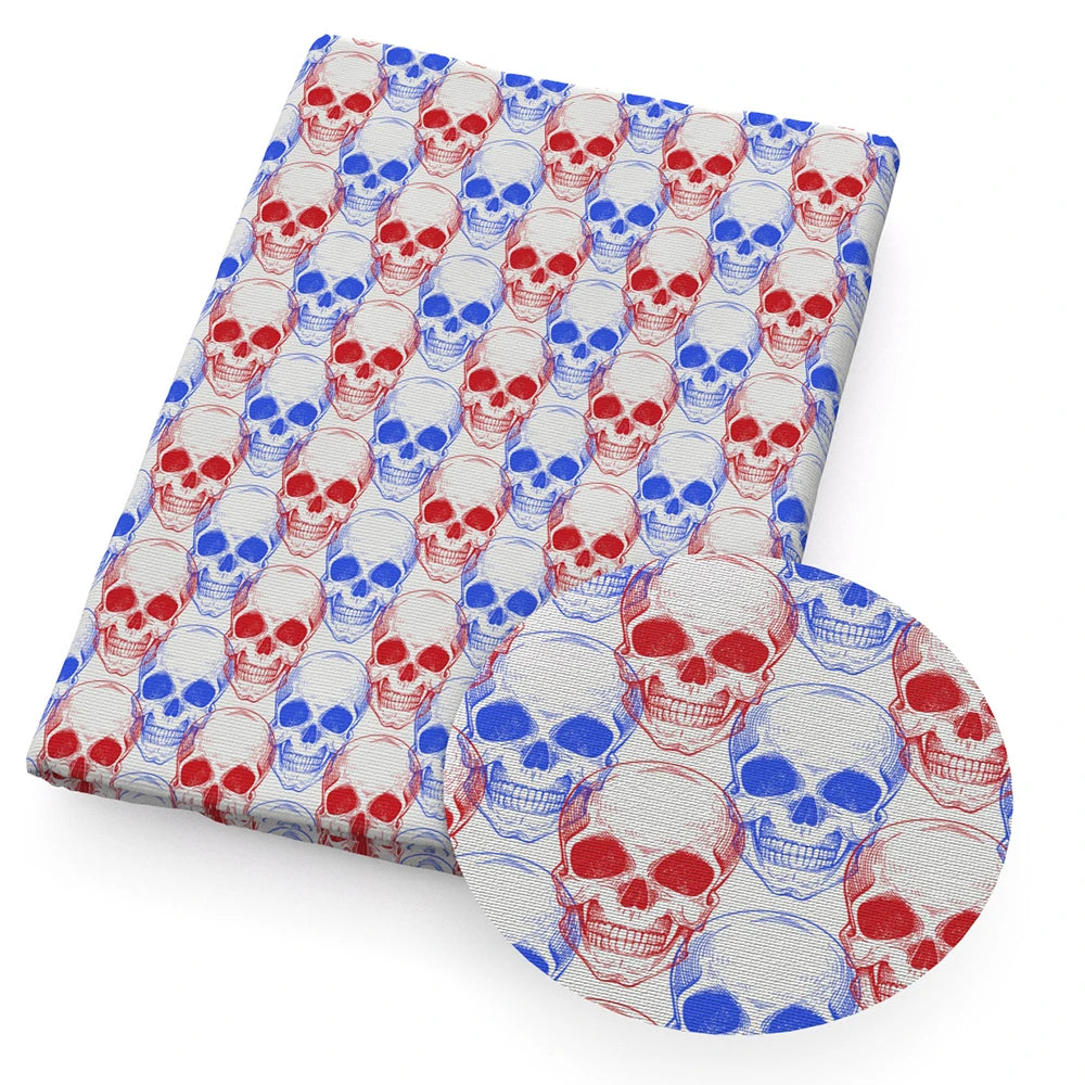 Halloween Skull Bone Skeleton Printed Polyester Pure Cotton Material Patchwork Tissue Sewing Quilting Fabrics Needlework DIY