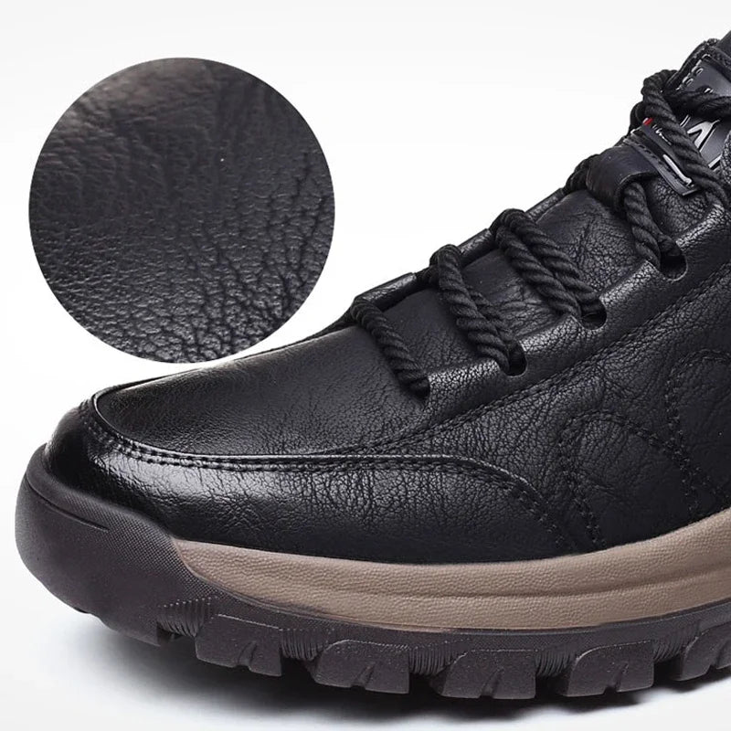 Lightweight Odor-proof Outdoor Wear-resistant Non-slip Hiking Shoes Men Leather PU Casual Shoes Men's Sports Shoes Zapatillas