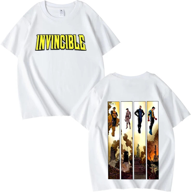 Invincible Variants Comfort Color Invincible vs Conquest T Shirt men women Oversized 100% Cotton Summer manga Unisex print tops