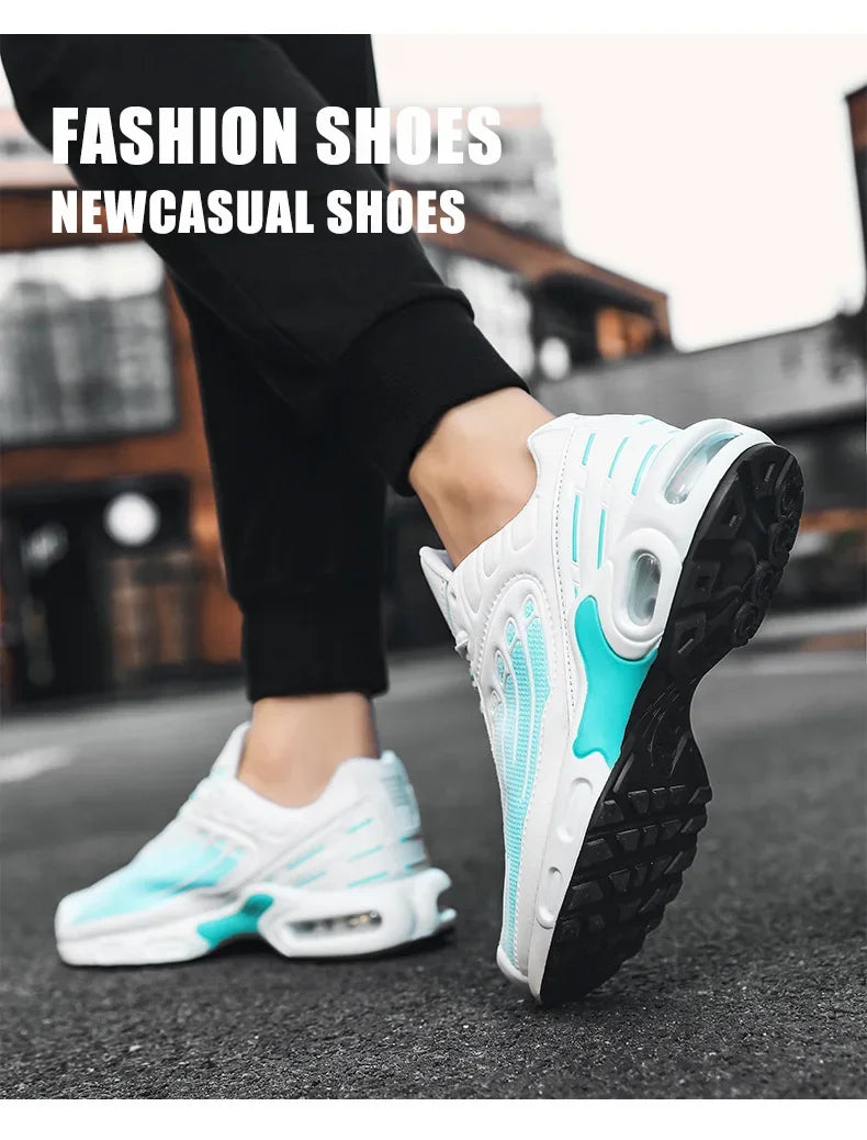 2024 New Spring Large Size Couple Air Cushion Sports Shoes Student Running Shoes Men Casual Trendy Sport Shoes Breathable