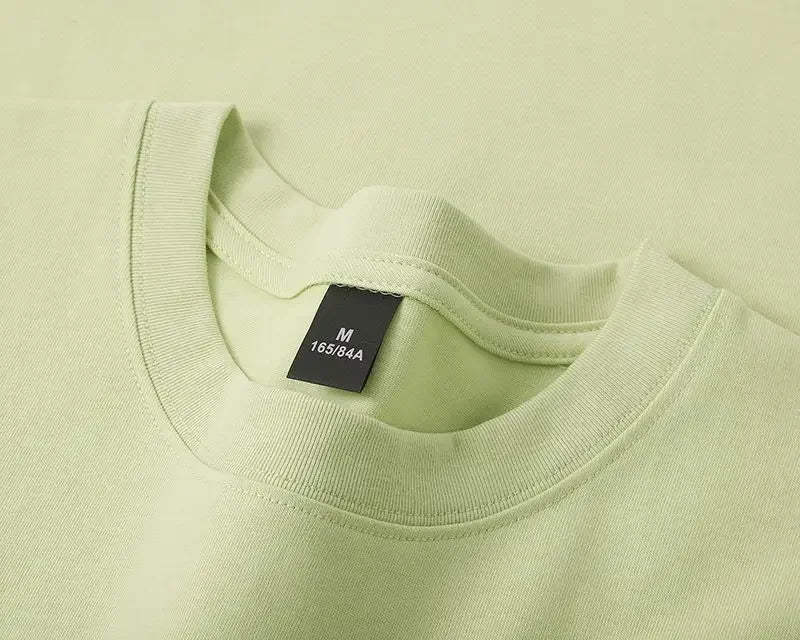 600grams 100% Cotton Men Oversized Heavyweight T Shirt Summer Women Short Sleeve Top Casual Men's Tees