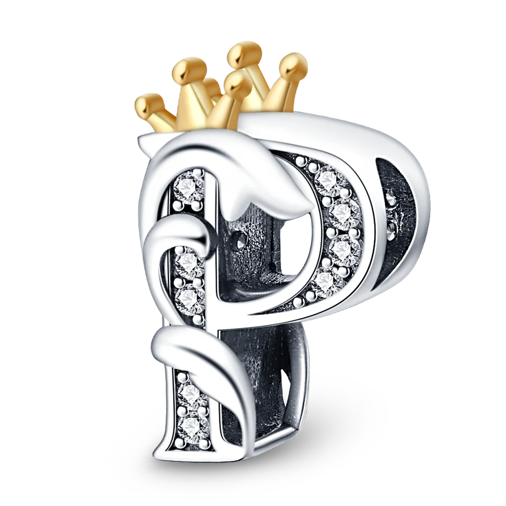 Fit Qikaola 925 Original Bracelets Charms Classic Crown 26 Letters Alphabet Charms Beads For Women Fine DIY Wedding Jewelry Gift