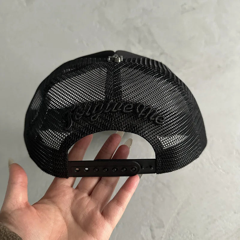 Unisex Sy Letter Printed Baseball Net Caps Spring and Summer Outdoor Adjustable Casual Hats Sunscreen Hat