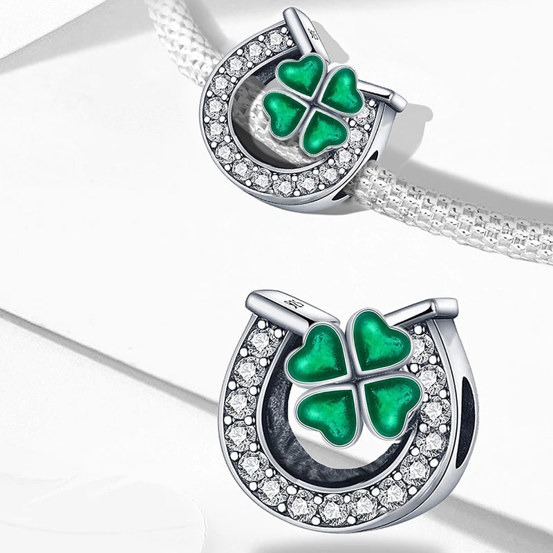 Fit Pan 925 Original Bracelets Love Heart Flower Four Leaf Clover Turtle 925 Silver Charms Beads DIY Birthday Jewelry Gift