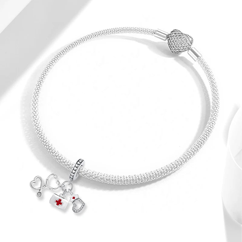 Fit Pan 925 Original Bracelets Love Heart Flower Four Leaf Clover Turtle 925 Silver Charms Beads DIY Birthday Jewelry Gift