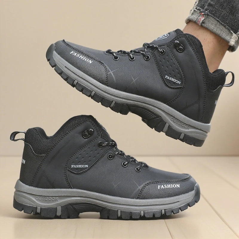 New PU Leather Men's Snake Breathable Casual Comfortable Walking Shoes Non Slip Outdoor Hiking Fashion Men's Shoes Zapatillas