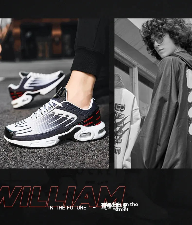 2024 New Spring Large Size Couple Air Cushion Sports Shoes Student Running Shoes Men Casual Trendy Sport Shoes Breathable