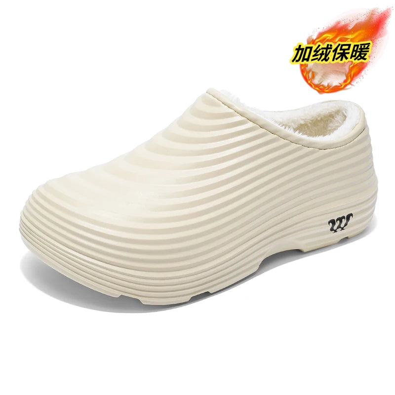 Waterproof Rubber Sandals Soft Comfort Kitchen Chef Shoes for Men Summer Beach Shoes Yacht Outdoor Casual Camping River Creek
