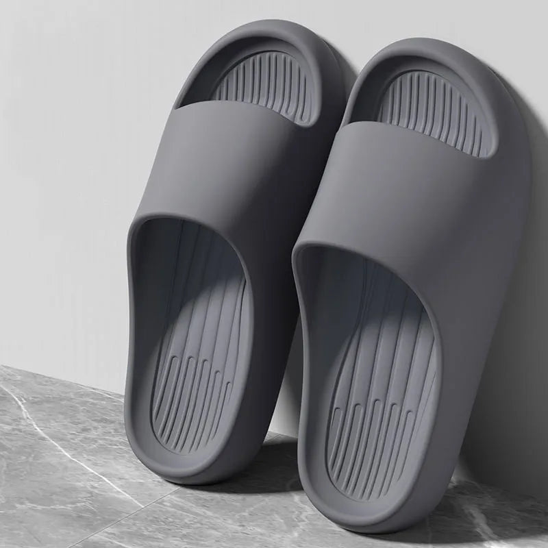 Big Size 50 51 New Summer Women's Slippers Men's Bathroom Flip Flops Concise Solid Color Shoes Home Non Slip Flats Beach Sandals