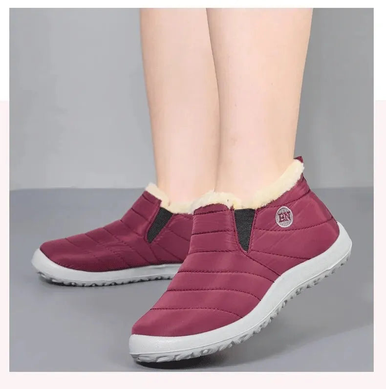 Winter Women Boots Waterproof Snow Boots Causal Ankel Boots Plus Size Women Warm Fur Cotton Shoes Plush