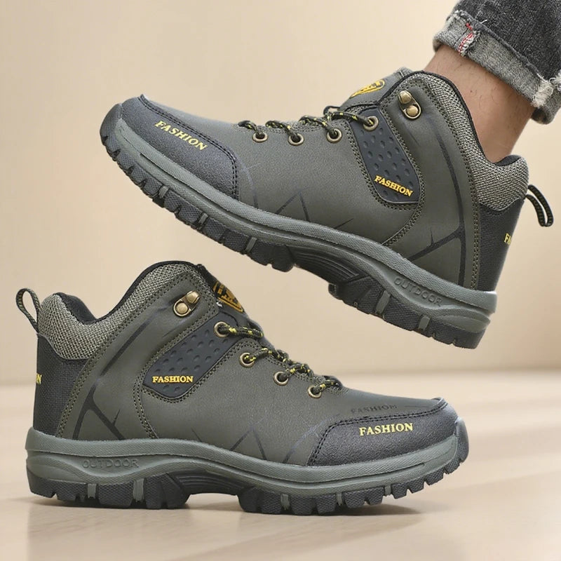 New PU Leather Men's Snake Breathable Casual Comfortable Walking Shoes Non Slip Outdoor Hiking Fashion Men's Shoes Zapatillas