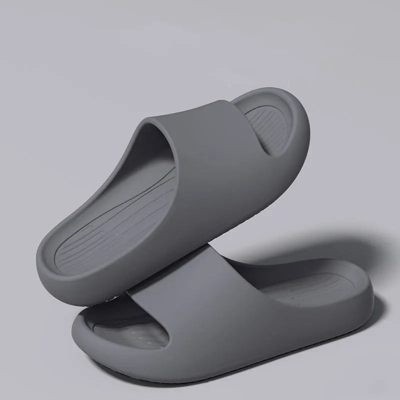 Big Size 50 51 New Summer Women's Slippers Men's Bathroom Flip Flops Concise Solid Color Shoes Home Non Slip Flats Beach Sandals