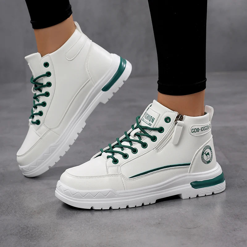 Moipheng Shoes Women Breathable Causal Platform Sneakers Ladies Letter Printed High Tops Walking Shoe Size 42 Zapatillas Mujer