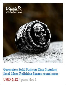 BEIER Wholesale Classic Garden Flower Skull Ring For Man Stainless Steel Man's Punk Style Jewelry BR8-071 US Size Halloween Gift