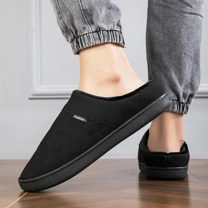 Winter Men's Cotton Slippers Warm Comfortable Men's Home Slippers Soft Velvet Women's Slippers 2025 New Home Casual Shoes 겨울슬리퍼