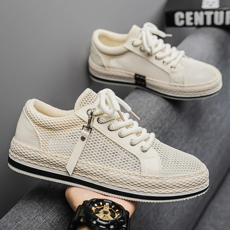 CYYTL Summer Shoes For Men Mesh Sneakers Casual Breathable Outdoor Running Tennis Sports Hiking Luxury Platform Designer Loafers