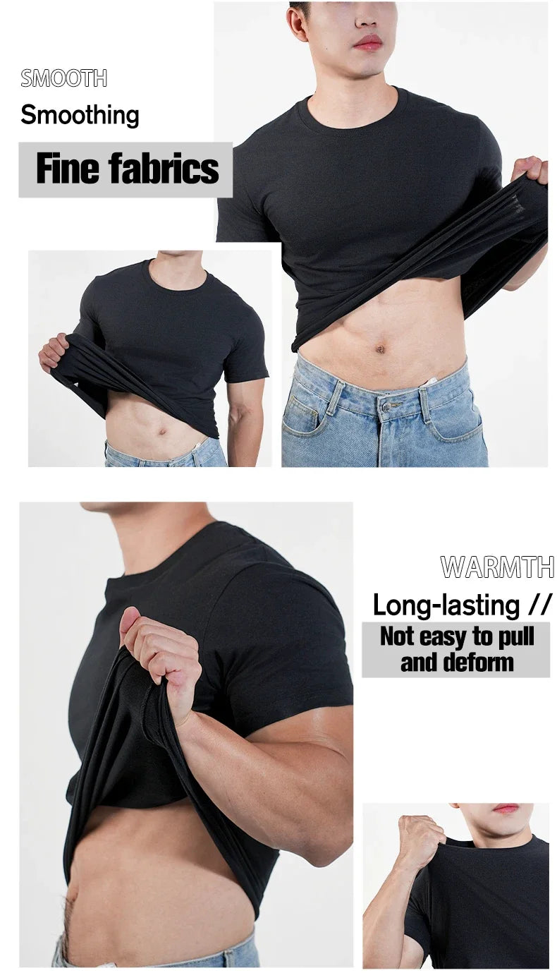 Men O-Neck T-shirt Polyester Thin Solid Color Fitness Muscle Joggers Bodybuilding Short Sleeved Tee Breathable Quick Dry tops