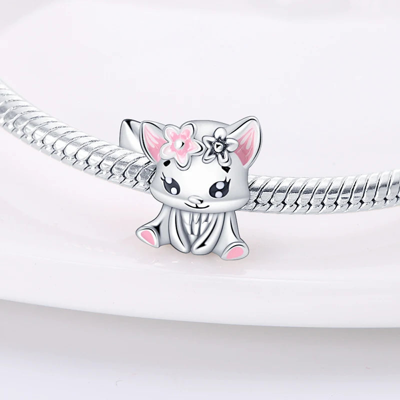 S925 Sterling Silver Owl Squirrel Bear Hedgehog Cute Animal Series Creative Charms Beads Fit Pan Original Bracelets DIY Jewelry