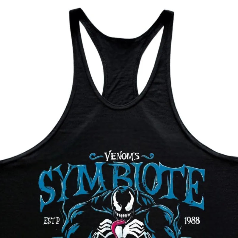 Marvel Venom Printed Tank Top Men's Sports Fitness Top Sweatshirt Summer Loose Breathable Thin Casual Sleeveless T-shirt Trendy