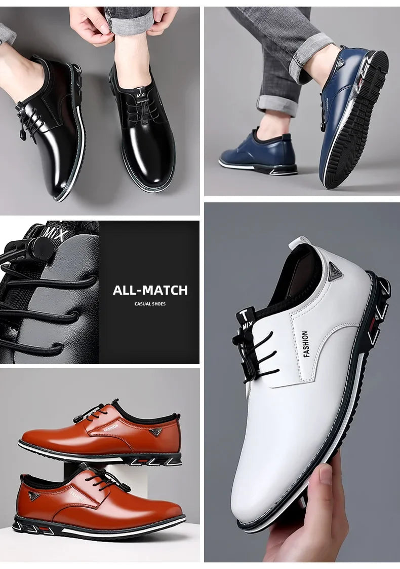 Shoes Men Dress Slip on Mens Casual Oxford Shoe Moccasin Male Footwear Pointed Toe Shoes for Men Flat Zapatillas Hombre 2025