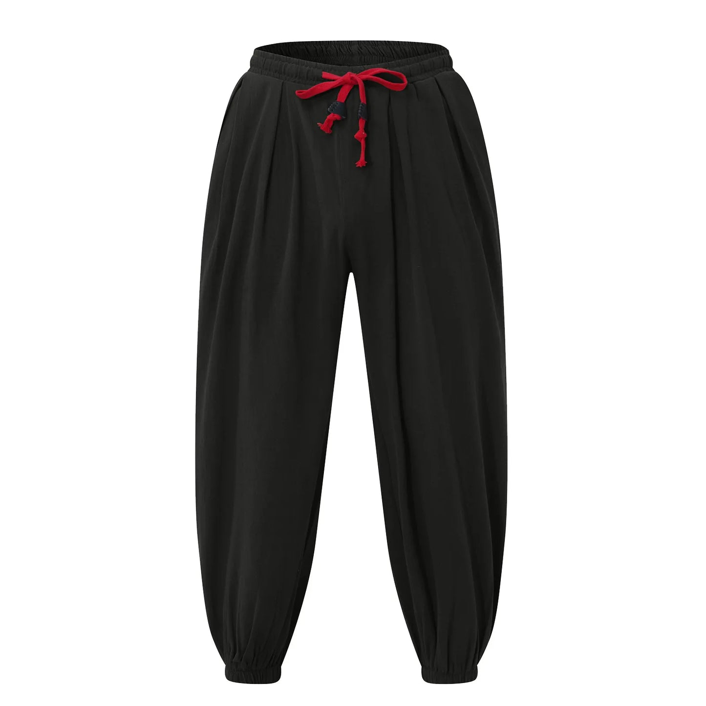 New Oversize Men Loose Harem Pants Autumn Chinese Linen Overweight Sweatpants High Quality Casual Brand Trousers Male