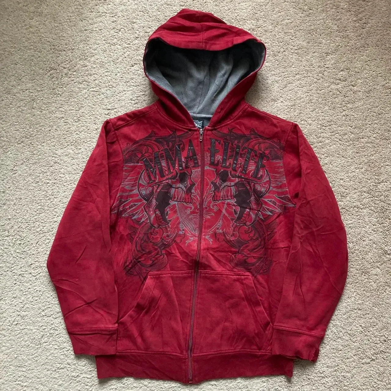 American New Fashion Oversized Print Zipper Hoodie Women Y2K Gothic Harajuku Hip-hop Popular Casual Joker Hoodies Tops