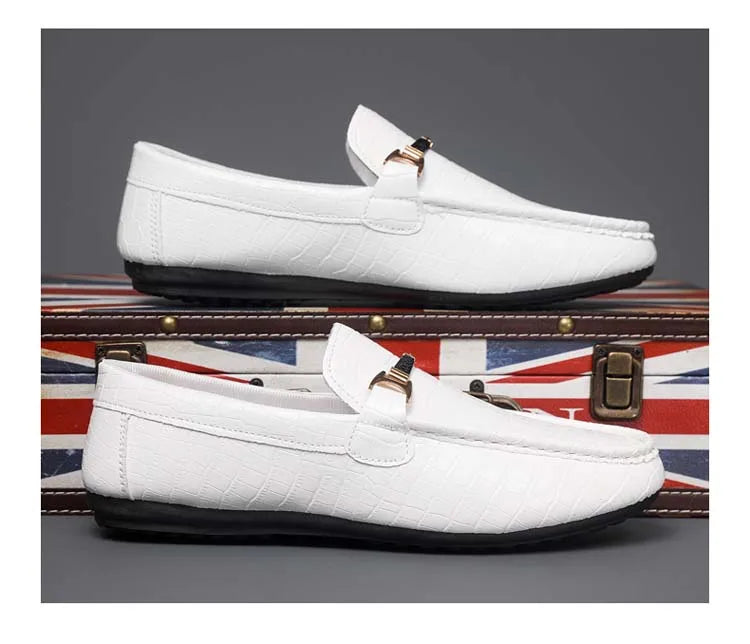 Autumn trend of 2025 men's bean shoes checkerboard casual men's shoes compound Leather men's flat shoes men's driving Size 39-46