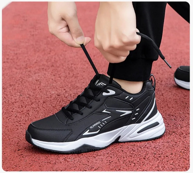 Autumn New Men Microfber Running Shoes Luxury Brand Men Shoes School Student Air-cushion Sneakers Fashion Man Casual Shoes 35-48