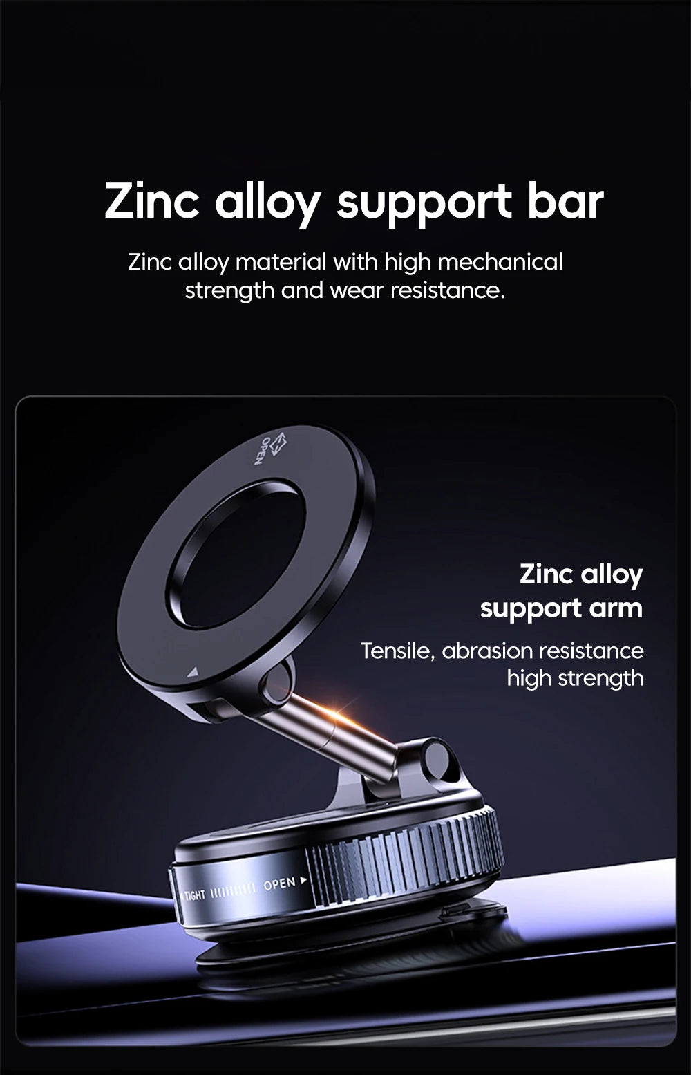 360° Rotation Car Dashboard Holder Magnetic Suction Cup Holder Foldable Kitchen Lazy Phone Bracket For iPhone Android Smartphone