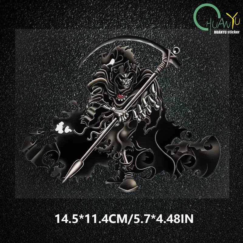 Dark Halloween Skull King Creative Pattern Waterproof Car Decoration Reflective Personality Modified Car Motorcycle Sticker