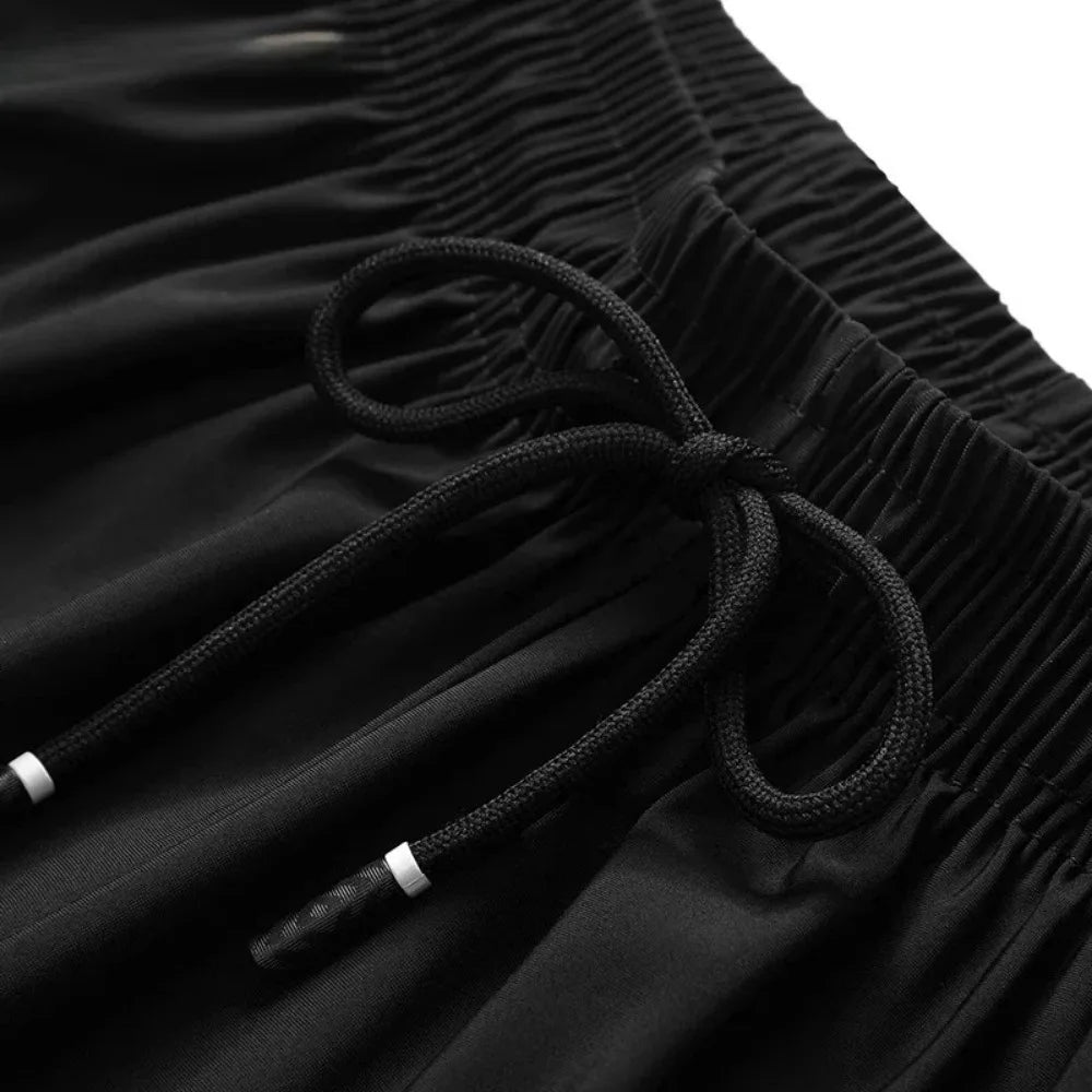 Summer Men's Sport Shorts Cool Sportswear Running Shorts Casual Bottoms Gym Fitness Training Jogging Short Pants Men Black Gray