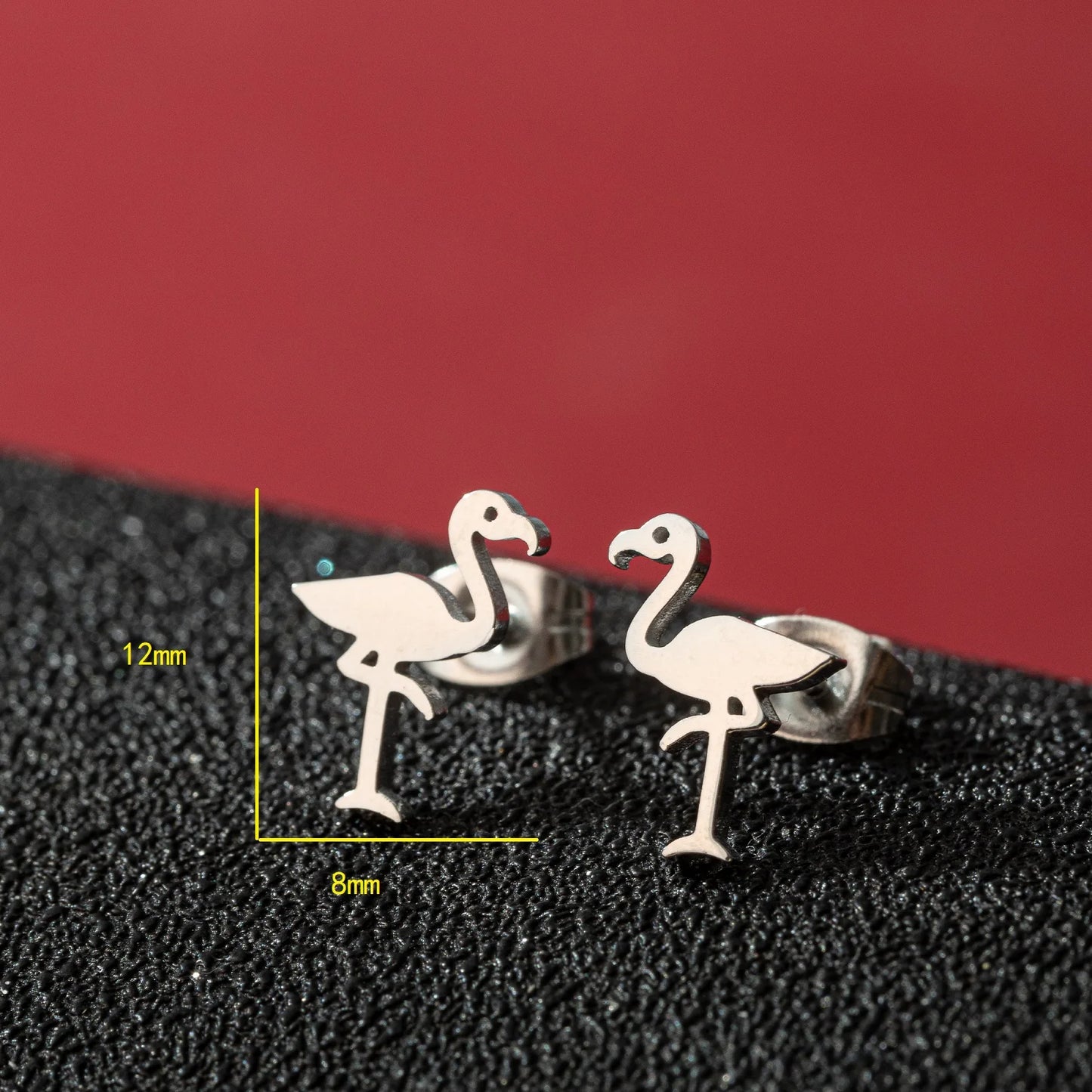 Gothic Halloween Spider Web Asymmetric Earrings For Women Punk Wolf Head Animal Black Color Piercing Ear Surgical Steel Stud