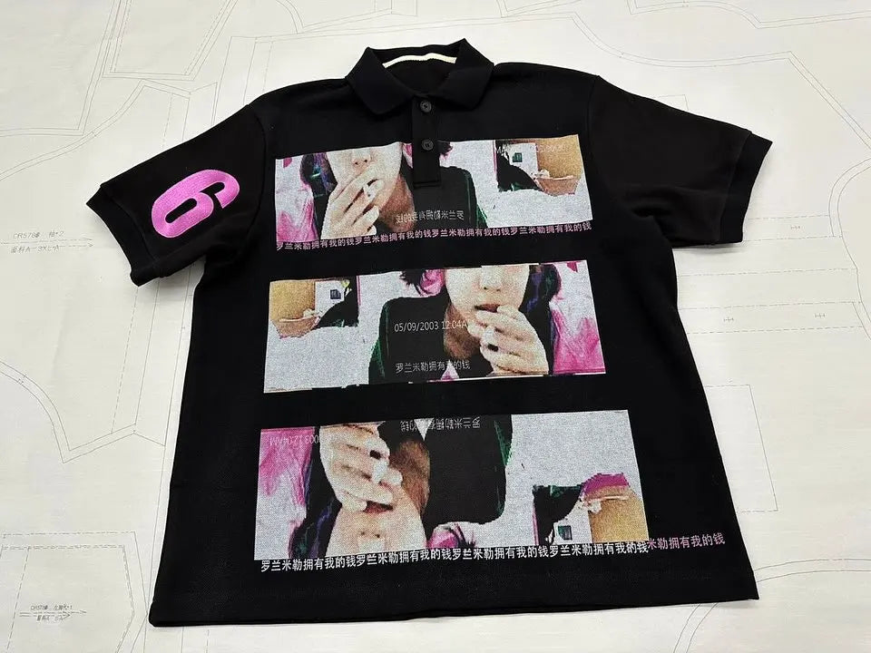 Aesthetic Fashion Classic Summer Dressing Up Basics Polo Shirt Short-sleeves V-Neck Casual Color Block Daily T-shirts Y2k Top