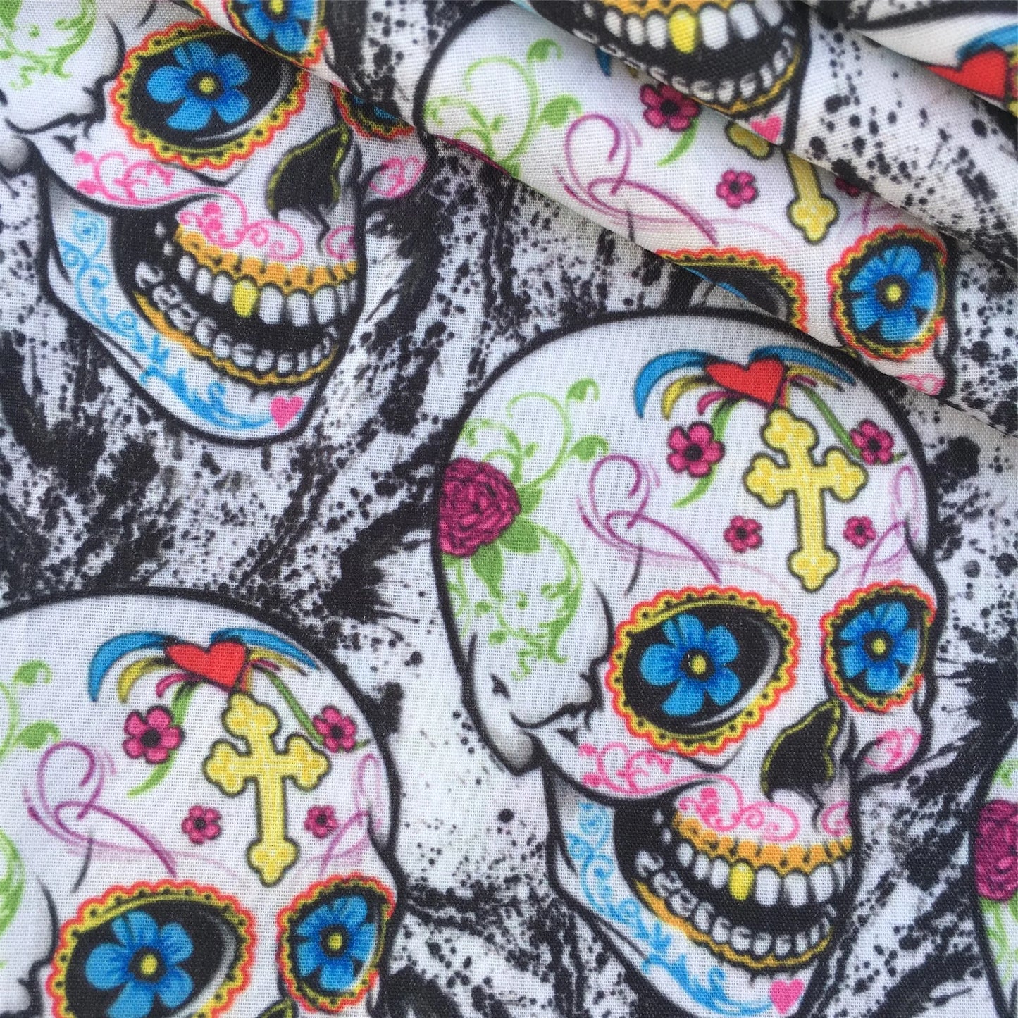 Halloween Skull Bone Skeleton Printed Polyester Pure Cotton Material Patchwork Tissue Sewing Quilting Fabrics Needlework DIY