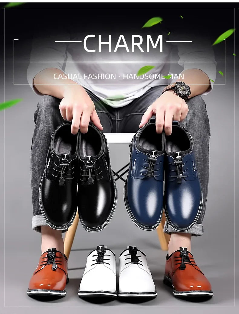 Shoes Men Dress Slip on Mens Casual Oxford Shoe Moccasin Male Footwear Pointed Toe Shoes for Men Flat Zapatillas Hombre 2025