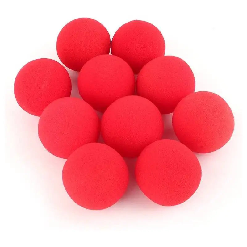 10pcs Finger Sponge Ball Magic Sponge Ball Red Magic Props Comedy Magic Trick Gift for Kid Halloween Party Masquerade