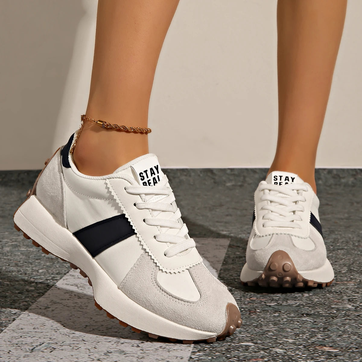 Women Sneakers 2025 New Spring Autumn Brand Luxury Vulcanize Shoes Casual Footwear Zapatillas Mujer Light Flat Breathable Shoes
